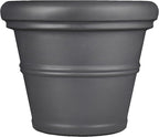 Tusco Products Rolled Rim Garden Planter, 30-inch, Slate