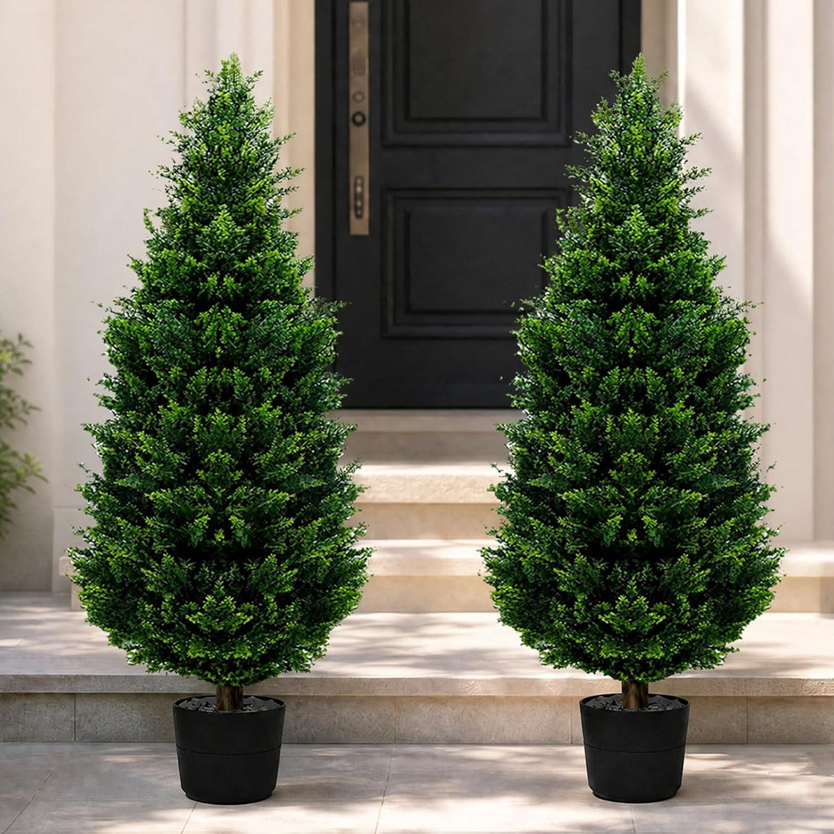 48-inch artificial cypress (2 packs) - uv-resistant artificial, main product view