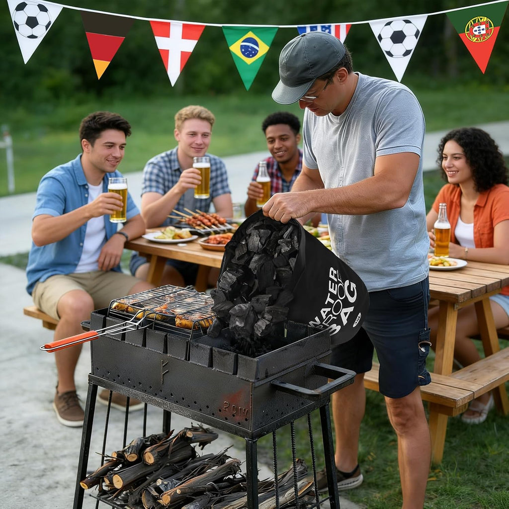 Wood Pellet Storage Containers Waterproof Charcoal Storage Bin-HayahHayah Smoker Pellet Pocket & Buckle Seal & Dual Handles Pellet Containers for Grill Outdoor(30LB) (1-Pcak)