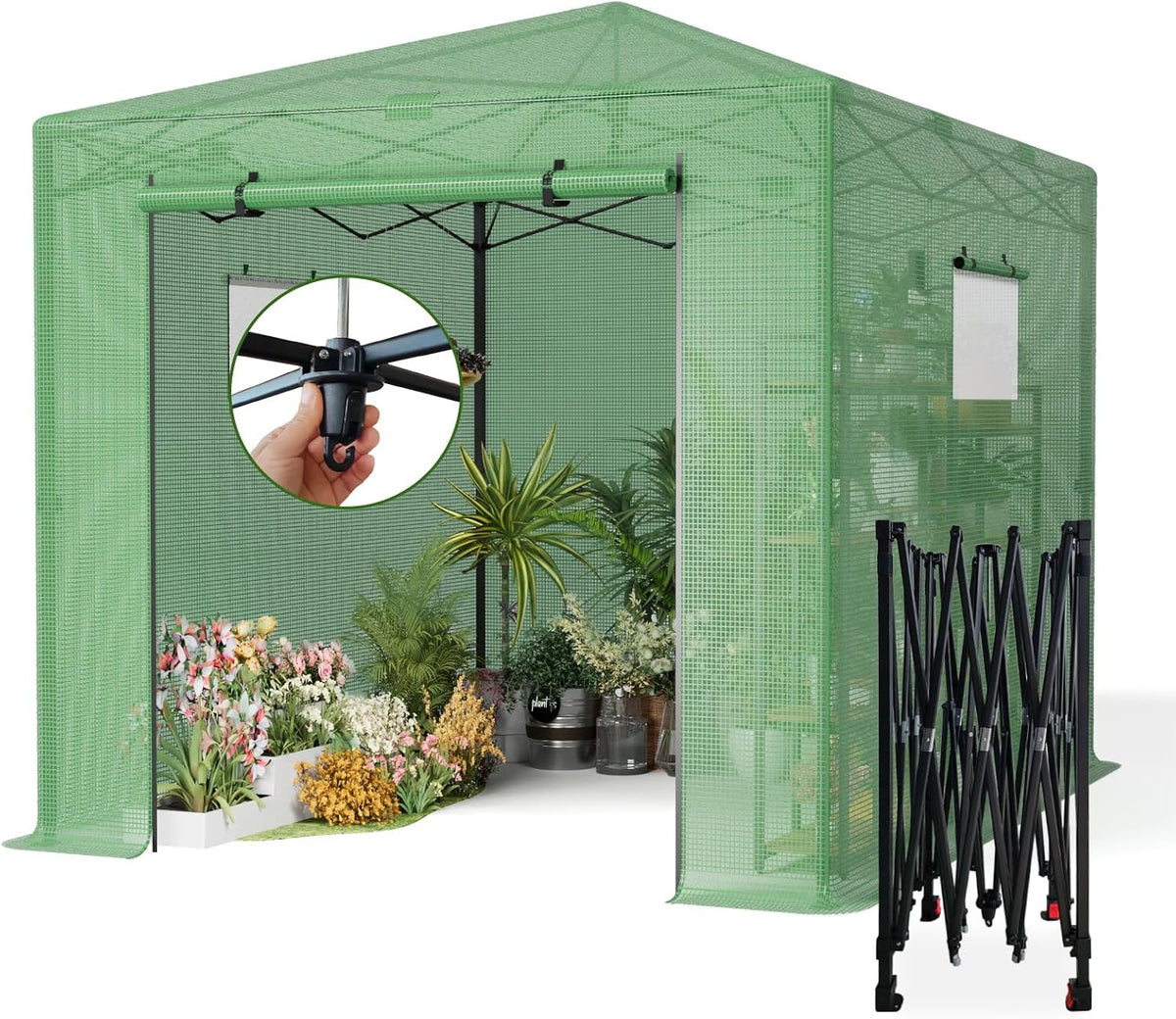 8x12 ft pop up greenhouse for outdoors, walk-in, main product view
