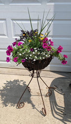 14" Reusable Hanging Basket Liner – Fabric Coco Liner Replacement for Wire Baskets, Bird Proof Moisture Retaining Planter Insert, EZ Swap Pots USA Made (2-Pack)