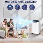 inverter 16000btu portable air conditioners with remote, free, close-up detail