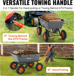 vevor 1500lbs poly garden dump cart wheelbarrow wagon, close-up detail