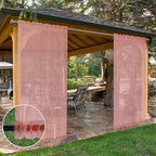 SpaceDresser Waterproof Outdoor Sheer Curtains for Patio - 2 Panels Rod Pocket Indoor Voile Sheer Curtain for Living Room,52W x 108L inch, Blush