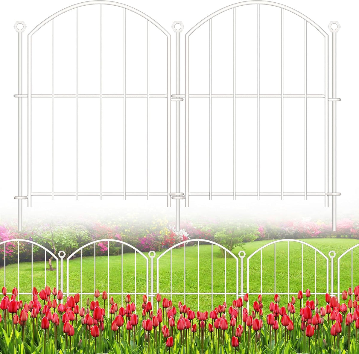 decorative garden fence, 17in (h) x 10ft(l) no, main product view