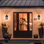 2-Pack Outdoor Wall Lights, Porch Lights, Waterproof Outdoor Wall Sconce, Exterior Light Fixture Matte Black with Clear Glass Shade for Garage Patio Front Door Balcony, 12in.