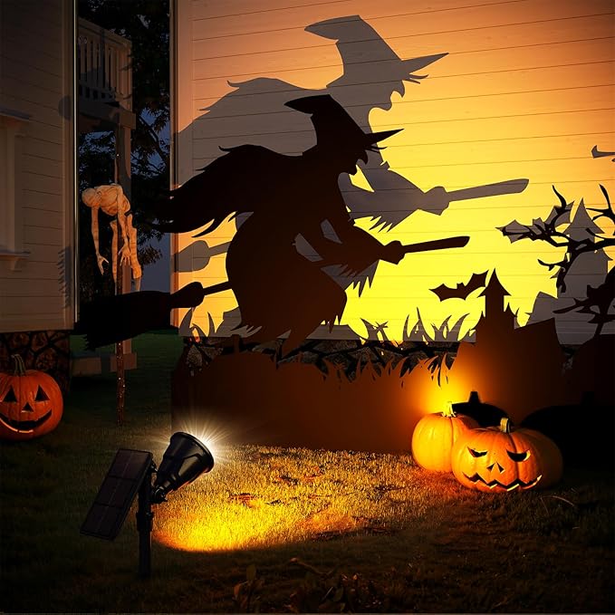ROSHWEY Solar Spot Lights Outdoor Spotlight 18 LED Waterproof Landscape Spotlight for Garden Lawn Backyard Patio Porch Wall Deck Garage (WarmWhite- 2 Pack)