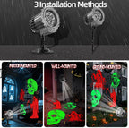 Halloween Projector Lights Outdoor, 3D Skull Ghost Halloween Decorations Outdoor Projector Lights for Indoor Window Wall Halloweens Decor