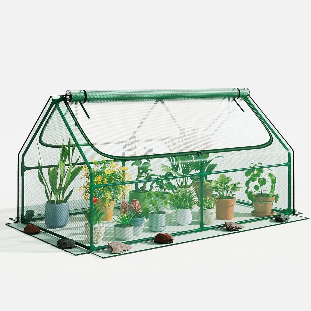 superlele 6x3x3ft mini greenhouse with 2 large zipper, main product view