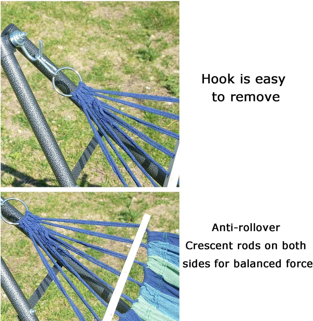 Hammock Stand, 350kg Load Capacity Hanging Swing Holder Rack with Hammocks, for Garden Patio Camping Picnic(Red)