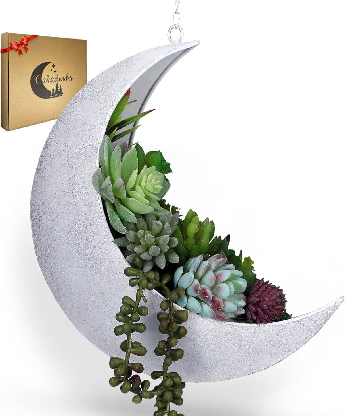 hanging moon planter for moon room decor, main product view