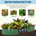 Garvee 2 Pack Galvanized Raised Garden Beds - 10x4x1.5ft Planter Box for Vegetables, Flowers, Rust-Resistant Garden Box, Easy Assembly Raised Beds, Durable Planters for Outdoor Plants, Green