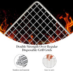 10 PCS Disposable Grill grates，Grill mesh 11.8×15.7 inch，Disposable Grill Topper for Outdoor BBQ Parties，Grill net can Withstand high temperatures
