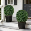 grooy 2 pack artificial 27.5" boxwood topiary ball, main product view