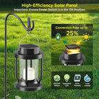 Solar Lantern Outdoor & Indoor Use – Hanging Solar Lights with Realistic Flickering Flameless Candle, Weatherproof for Gardens, Patios, Trees, and Lawns (Green, 1 Pack)