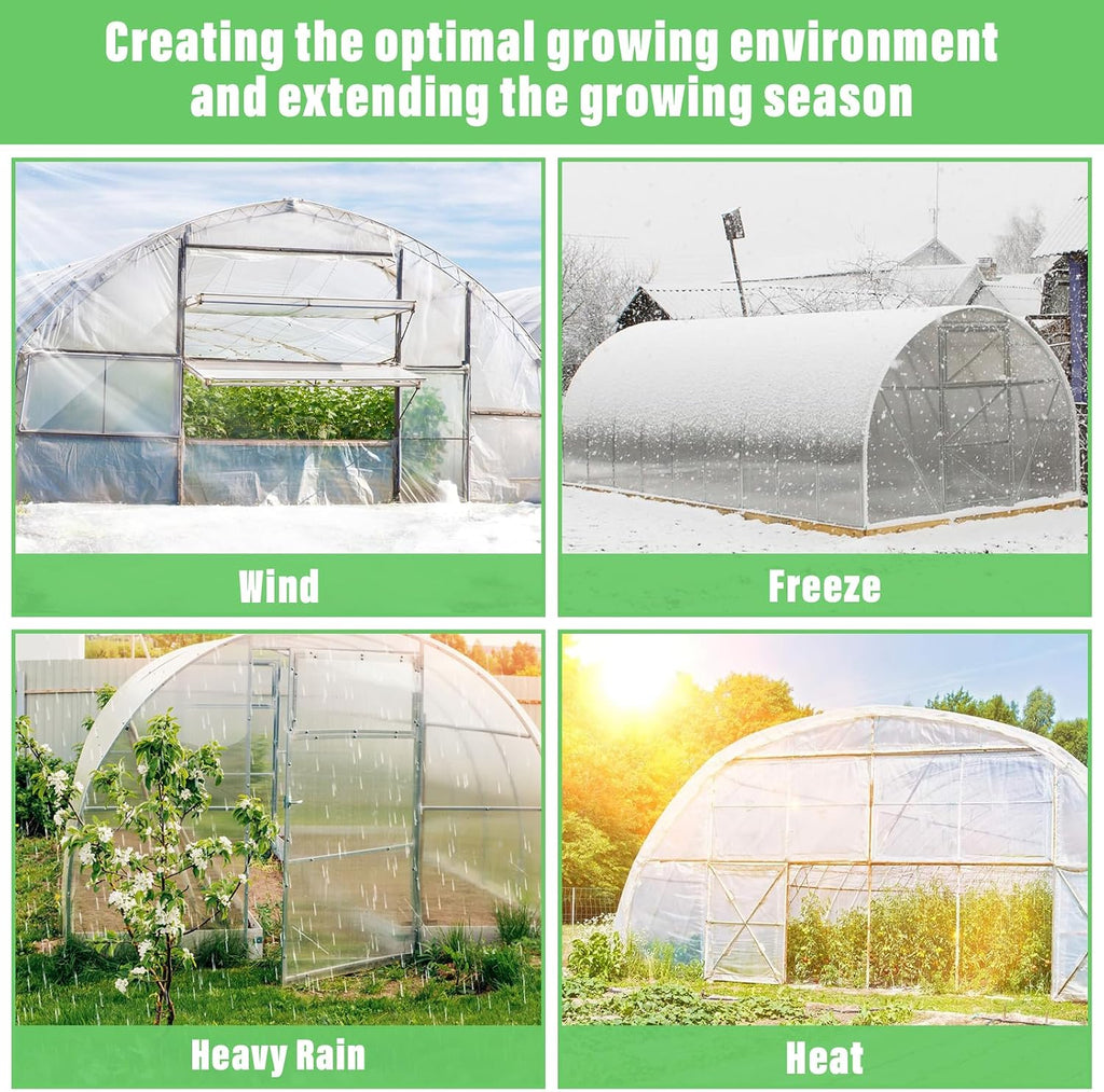 legigo 10 x 30 ft clear greenhouse plastic, side view