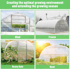 legigo 10 x 30 ft clear greenhouse plastic, side view