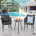 Party Zealot 1 Pack Metal Mosaic Round Side Table 13.4" Small End Table for Patio Round Accent Garden Corner Stand for Small Spaces Weather-Resistant for Balcony Plant Stand Indoor Outdoor