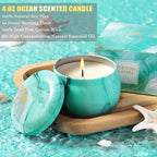 Birthday Gifts for Women, Self Care Get Well Soon Gift Baskets for Mom Her Sister Wife Girlfriend Ocean Relaxing Spa Care Package w/Blanket 40 OZ Tumbler Unique Thinking of You Inspirational Gift