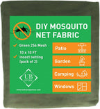 green diy mosquito net fabric | 10x10 ft shown in use