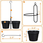 Gardzen Hanging Planters, Hanging Pots Holder for Plants Outdoor & Indoor, Plant Hangers for Plant Flower, M