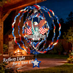 250th USA Anniversary 12 Inch Wind Spinner Patriotic Decoration | Patriotic Outdoor Garden Decor with Statue of Liberty Design, Stainless Steel Yard Art for Outdoor & Indoor, Gift for Men