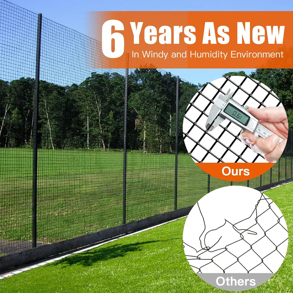 Zevemomo 36" x 50' 1/4inch Hardware Cloth, Black Vinyl Coated Chicken Wire Fence Galvanized Welded Mesh Roll for Home Garden Rabbit Cage