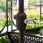 Sunnyglade 9' Solar LED Lighted Patio Umbrella with 8 Ribs/Tilt Adjustment and Crank Lift System (Dark Green)
