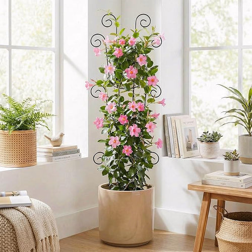 4 Pack 43 Inch Metal Plant Trellis for Climbing Plants - Rustproof Garden Trellis for Large Potted Houseplants, Sturdy Plant Support Indoor Outdoor for Monstera & Vines, Home Decor