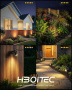 HIBOITEC 12 Pack Low Voltage Landscape Lighting, 5W LED Landscape Spotlights with Fastlock Connectors, 2900K Warm White, 12-24V AC/DC Outdoor Waterproof Spot Light for Trees, Yard & Walls,CRI92+