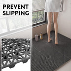 ritollo modular interlocking cushion drainage floor tiles, 16-pack, package contents