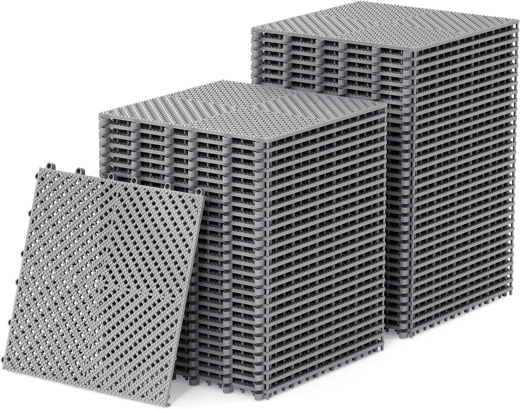 jocoevol 60-pcs interlocking tile, indoor/outdoor drainage interlocking floor, main product view