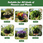 13-inch Oversized Hanging Planter Set of Two,Planters for Indoor and Outdoor Plants.Place Plant pots Across Diverse Settings Including windowsills,Living Room,and Gardens.Black-Brown