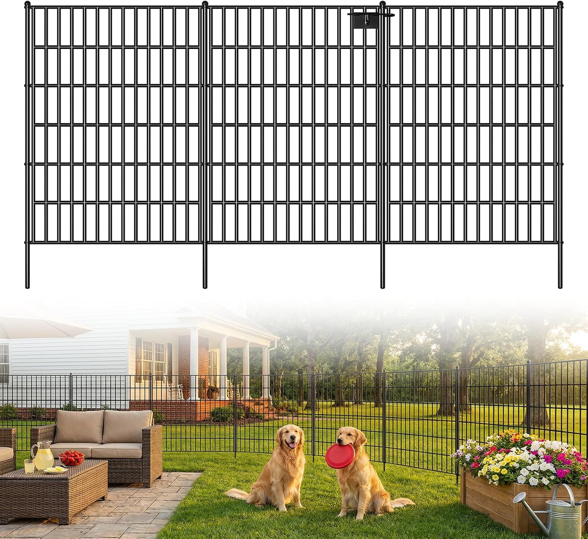 toolterritary 10 panels no dig decorative garden fence, main product view