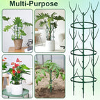 9 Pcs Plant Support Stakes & Plant Cage Support Rings, Plant Supports for Indoor Plants, Stackable Plant Holder Stick, Small Plants Potted Plants Flower Other Climbing Plants (6.4 "Wide X 11" High)