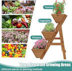 Raised Garden Bed, 3 Tier Vertical Garden Planter for Indoor & Outdoor, Raised Planter Box with Legs