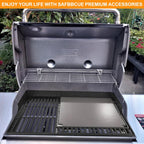 7671 Crafted Glazed Baking Stone for Weber Genesis - Pizza Stone for Grill | Fits Genesis E/S/EPX/SPX 325/335/435&SmokeFire. 16.25"x16". Cordierite stone,glazed non-stick. Heat-safe.Crispy pizza crusts.