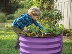 Plant & Plot Galvanized Raised Garden Beds Outdoor // 4×2×1 ft Planter Raised Beds for Gardening, Vegetables, Flowers (Purple) // Large Metal Garden Box