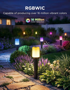 Govee Outdoor Cylinder Pathway Lights, 8 Pack, 425 Lumens, IP67 Waterproof | 60+ Preset Scene Modes, Outdoor Decor for Path, Patio, Garden, Lawn, Compatible with Alexa, Google Assistant, Matter