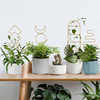 Indoor Plant Trellis for Potted Plants, 16inch Gold Small Trellis for Climbing Plants Outdoor Garden Metal Trellis with Different Patterns for Vine Ivy Flower Plant Support 4 Pack