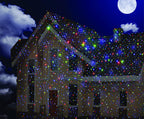 Christmas Laser Projector Lights Outdoor, Motion Firefly Red, Green and Blue with Remote Control and Security Lock