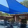 LOVE STORY 10'x10'x14' Right Triangle Sun Shade Sail Canopy UV Block Cover for Outdoor Patio Garden Backyard, Blue