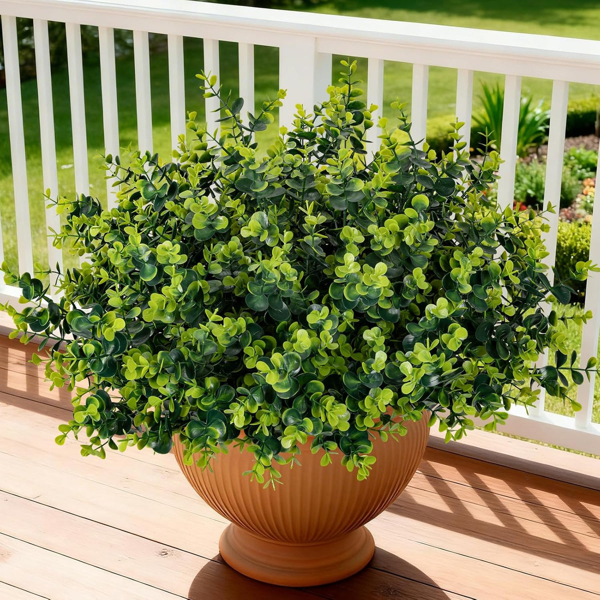 artificial fake greenery plants boxwood shrubs grass for, main product view