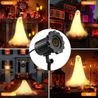 Halloween Projector Lights Outdoor,3D Dynamic Ghost Decorations Light,2026 Upgraded Clearer Ghost HD Patterns,Holiday Light for Home Window Wall Halloween Garage Door Decor