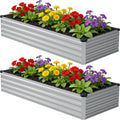 zunatu 8x2x1 ft(2 pack) galvanized raised garden bed,outdoor, main product view