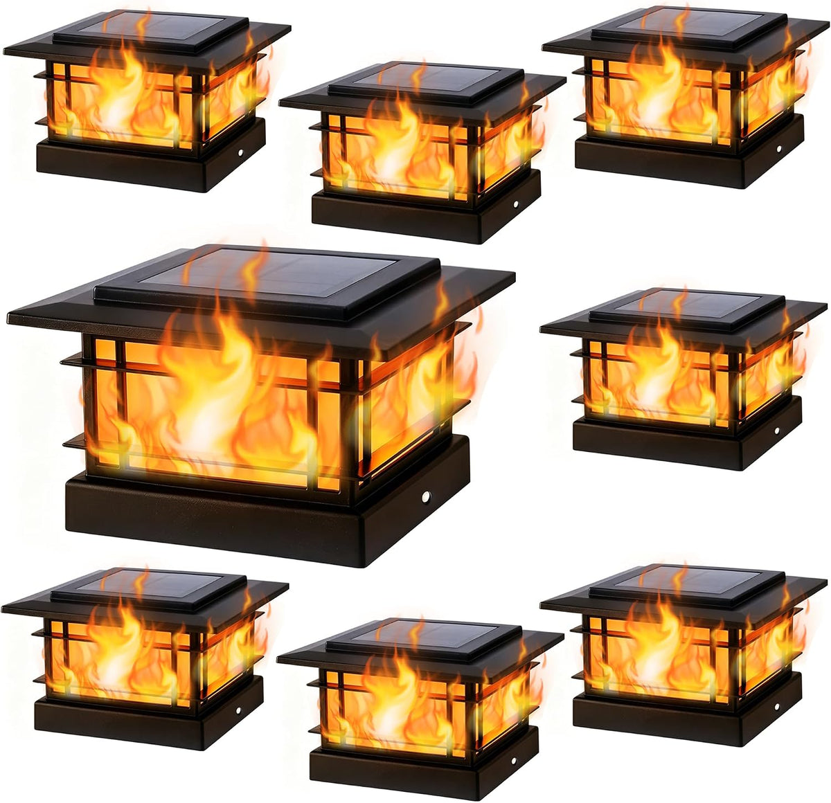 dynaming 4x4 solar post cap lights outdoor with, main product view