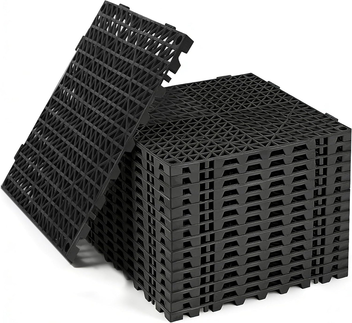 ritollo modular interlocking cushion drainage floor tiles, 16-pack, main product view
