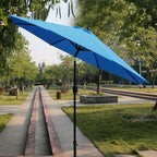 Sunnyglade 9Ft Patio Umbrella Outdoor Table Umbrella with 8 Sturdy Ribs (Blue)