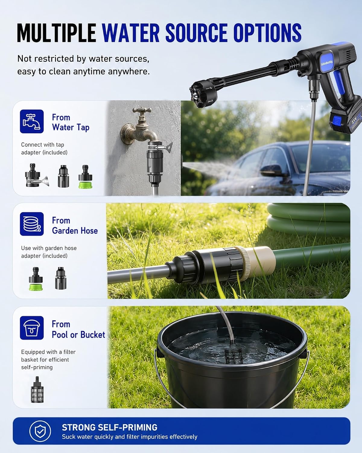 cordless washer with brushless motor for cars &, package contents
