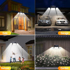 MIHANI Solar Lights Outdoor, Quick Charge Solar Motion Deck Lights Outdoor for Deck with High Brightness, Larger Built-in Tempered Glass Panel, Sensitive PIR Motion Inductor (Remote,5 Pack)